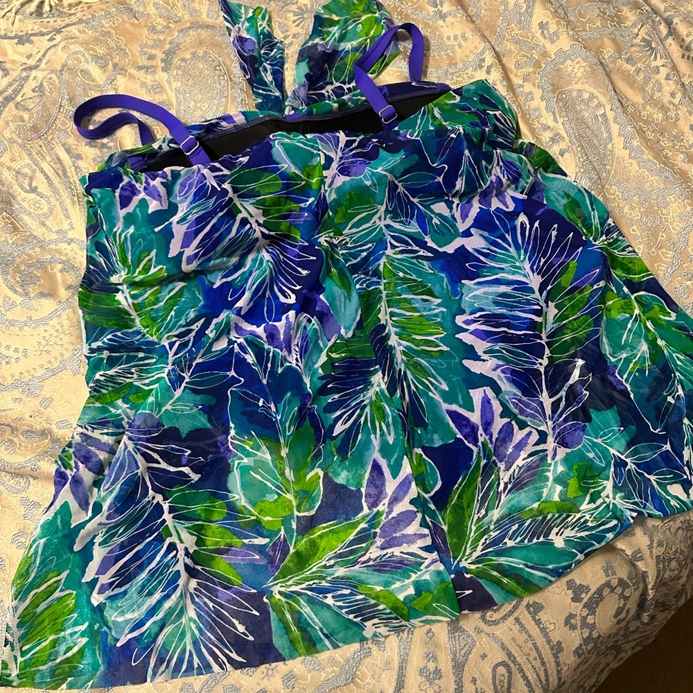 Ralph Lauren Multi Color Tropical Flyaway One Piece Swimsuit! Almost new!